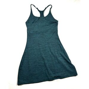 Paragon Womens Teal Space Dye Racerback Active Dress Built-In Bra Small